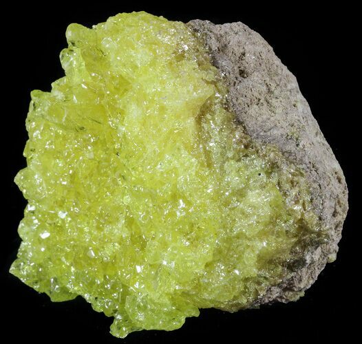 Lemon Yellow Sulfur Crystal Cluster - Bolivia #51580